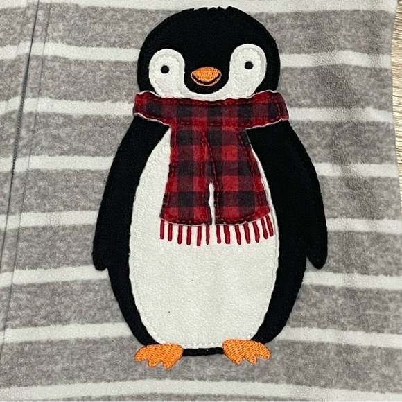 Carters grey and white striped footie pajamas size 3t - Picture 2 of 5